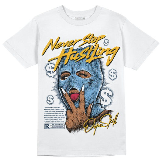 Jordan 1 High OG “First in Flight” DopeSkill T-Shirt Never Stop Hustling Graphic Streetwear - White 