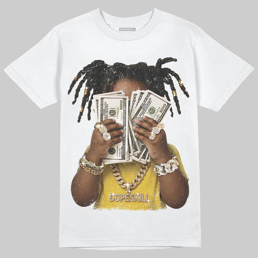Jordan 4 Thunder DopeSkill T-Shirt Rich Youth Graphic Streetwear - White