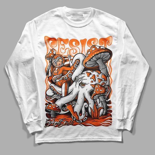 Orange, Black & White Sneakers DopeSkill Long Sleeve T-Shirt Resist Graphic Streetwear - White