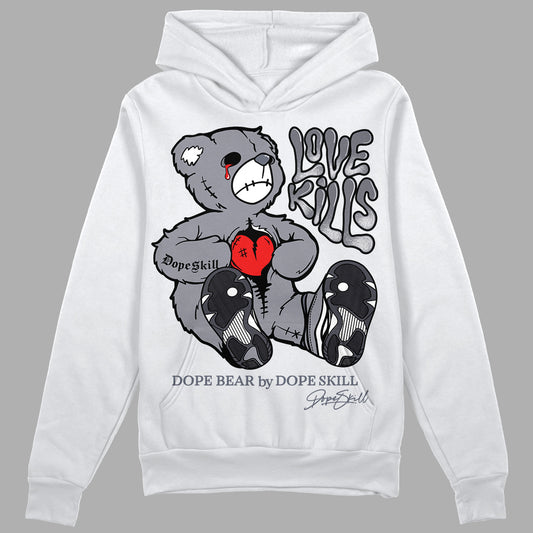 Jordan 14 Retro 'Stealth' DopeSkill Hoodie Sweatshirt Love Kills Graphic Streetwear - White