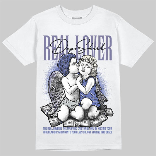 Air Max 90 x Patta Sapphire and Particle Grey DopeSkill T-Shirt Real Lover Graphic Streetwear - White