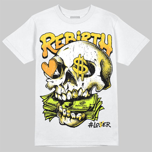 Jordan 4 Thunder DopeSkill T-Shirt Rebirth Graphic Streetwear - White