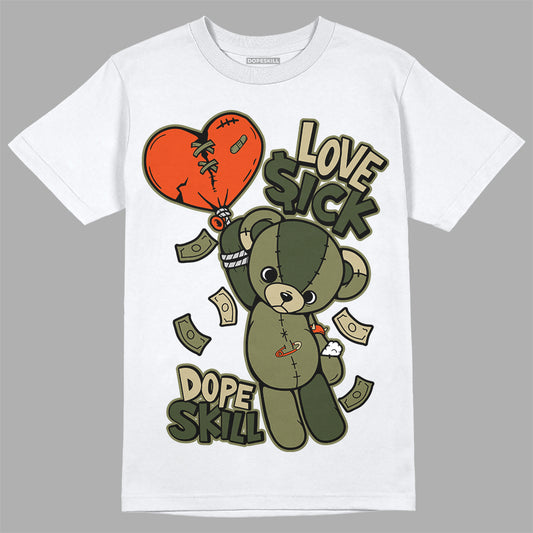 Olive Sneakers DopeSkill T-Shirt Love Sick Graphic Streetwear - White