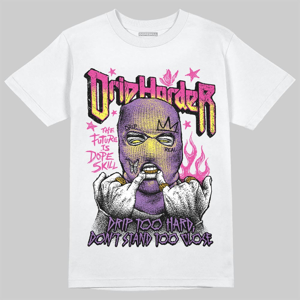 PURPLE Sneakers DopeSkill T-Shirt Drip Harder Graphic Streetwear - White