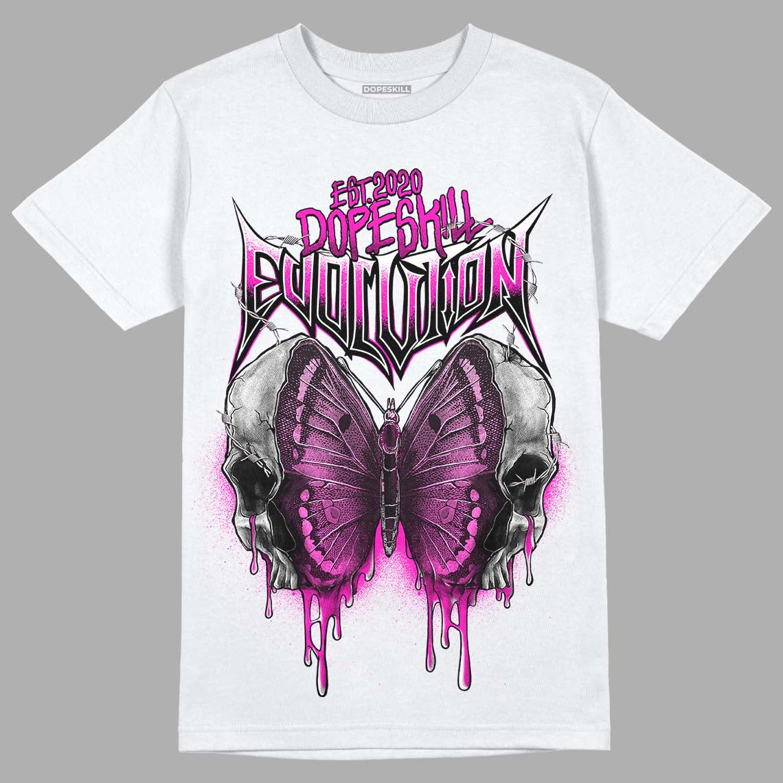 Dunk Low GS “Active Fuchsia” DopeSkill T-Shirt DopeSkill Evolution Graphic Streetwear - White