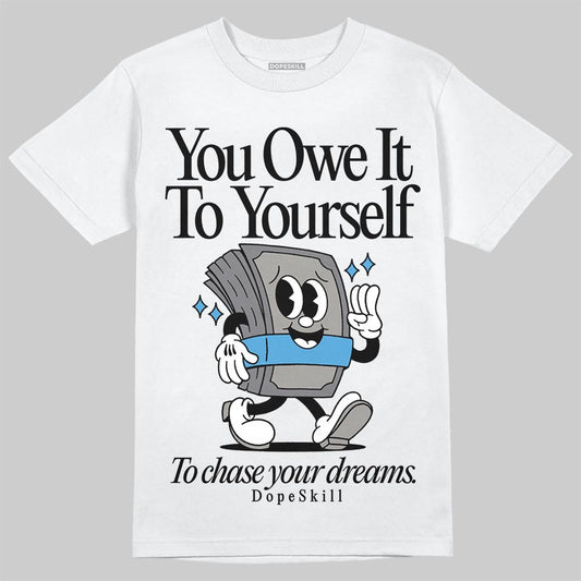 Air Max 95 OG Blue Spark DopeSkill T-Shirt Owe It To Yourself Graphic Streetwear - White