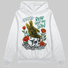 Jordan 4 Retro Oxidized Green DopeSkill Hoodie Sweatshirt Reap What You Sow Graphic Streetwear - White