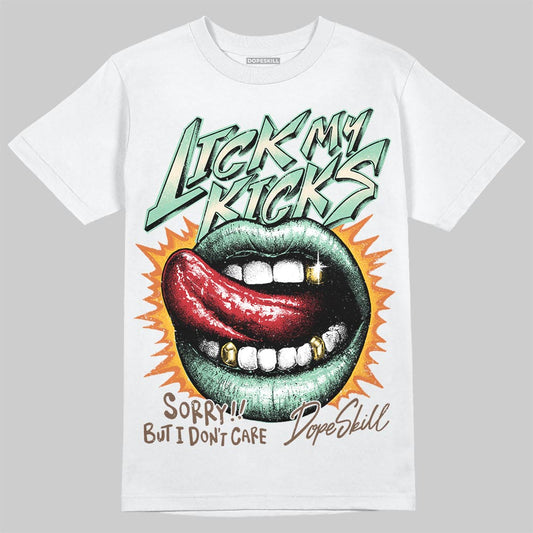SB Dunk Low Rodeo Tourmaline DopeSkill T-Shirt Lick My Kicks Graphic Streetwear - WHite 