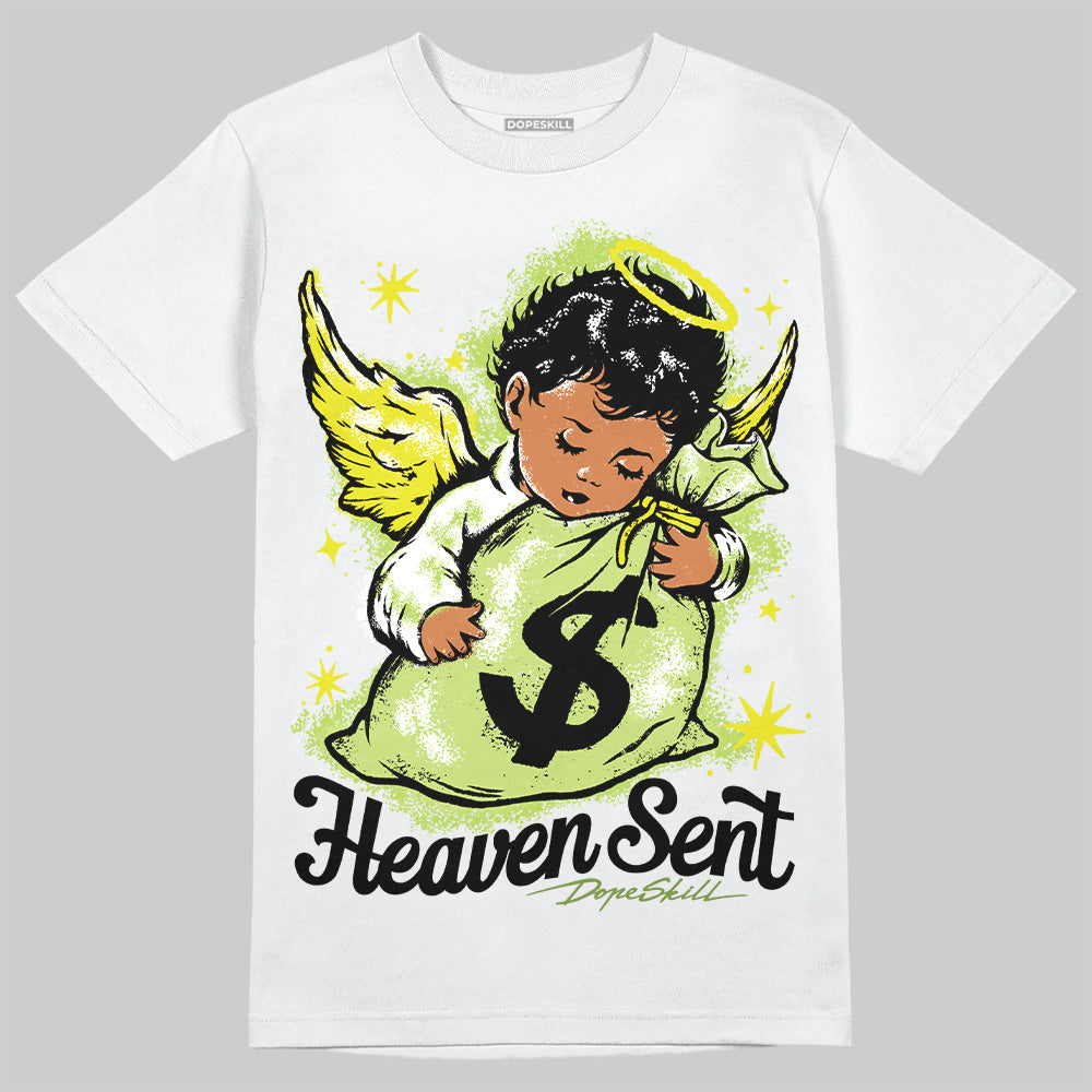 Jordan 13 Retro Bright Cactus DopeSkill T-Shirt Heaven Sent Graphic Streetwear - White