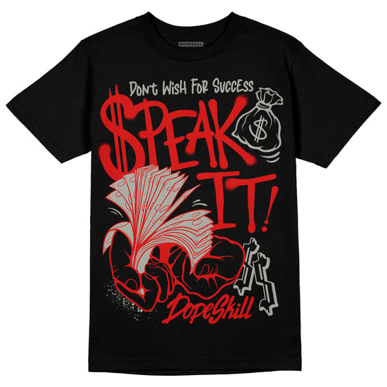 Jordan 3 Retro Fire Red DopeSkill T-Shirt Speak It Graphic Streetwear - Black