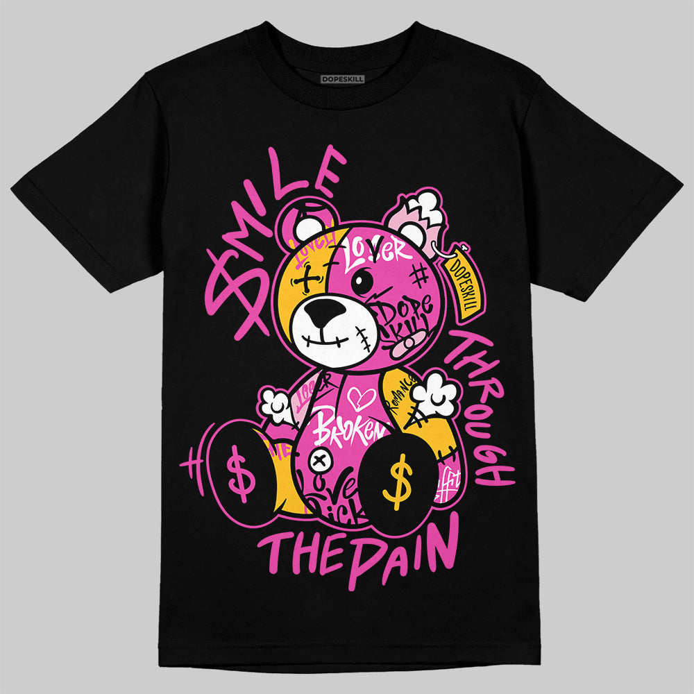 Jordan 4 “Comic” DopeSkill T-Shirt Smile Through The Pain Graphic Streetwear - Black