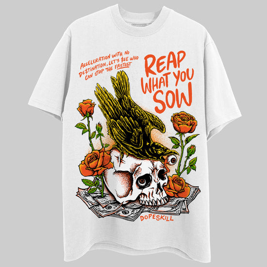 MSCHF Super Normal 2 Orange Milk DopeSkill T-Shirt Reap What You Sow Graphic Streetwear - White 