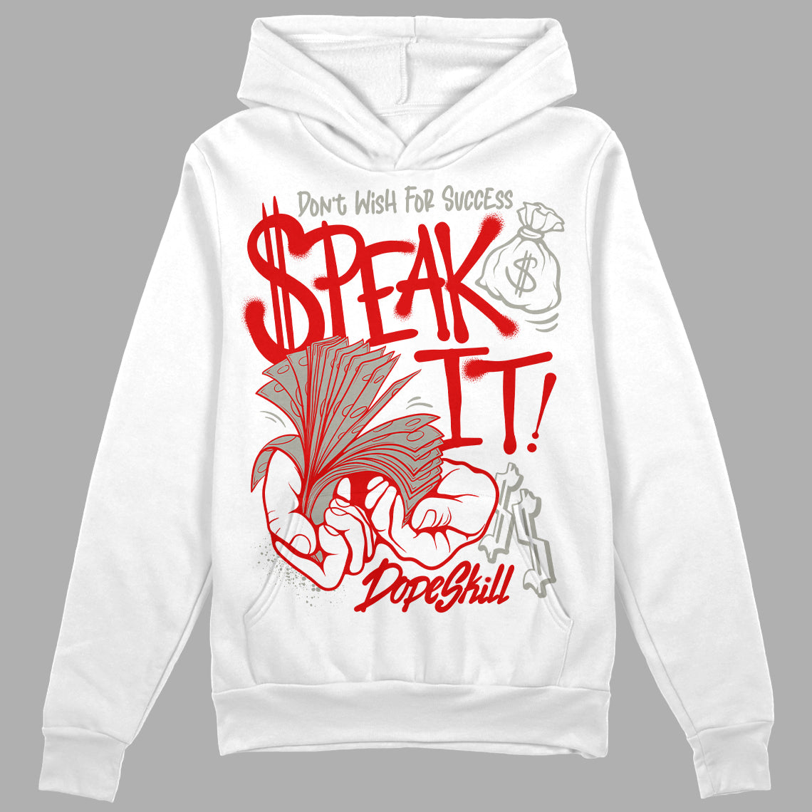 Jordan 3 “Fire Red” DopeSkill Hoodie Sweatshirt Speak It Graphic Streetwear - White