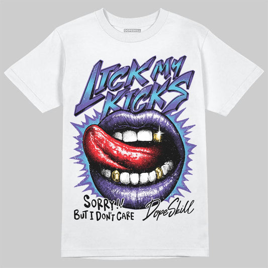 Jordan 8 Retro 'Aqua' 2025 DopeSkill T-Shirt Lick My Kicks Graphic Streetwear - WHite