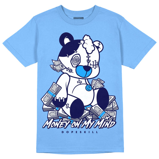 Dunk Low Retro White Polar Blue DopeSkill University Blue T-shirt MOMM Bear Graphic Streetwear