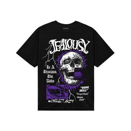 PURPLE Sneakers DopeSkill T-Shirt Jealousy Graphic Streetwear - Black