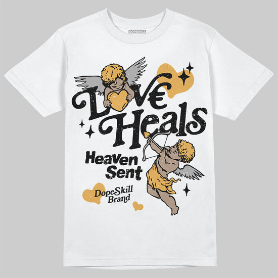 Jordan 11 "Gratitude" DopeSkill T-Shirt New Love Heals Graphic Streetwear - White