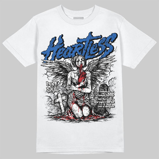 Jordan 3 "True Blue" DopeSkill T-Shirt Heartless Graphic Streetwear - White