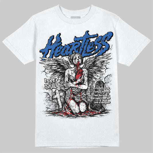 Jordan 3 "True Blue" DopeSkill T-Shirt Heartless Graphic Streetwear - White