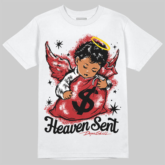 Jordan 1 Retro High OG Black Toe Reimagined DopeSkill T-Shirt Heaven Sent Graphic Streetwear - White