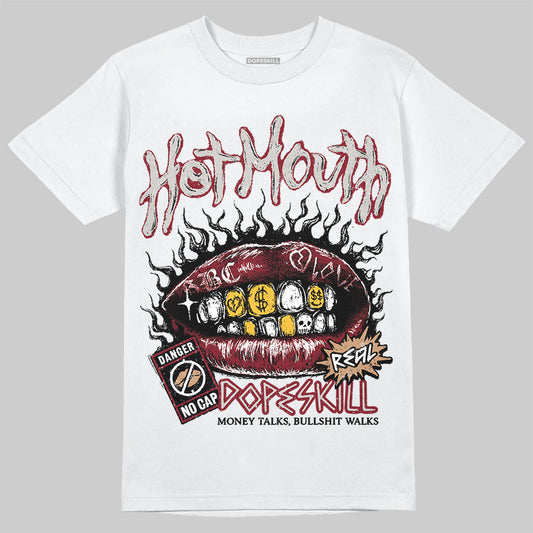 Adidas SAMBA OG ‘Collegiate Burgundy’ DopeSkill T-Shirt Hot Mouth Graphic Streetwear - White