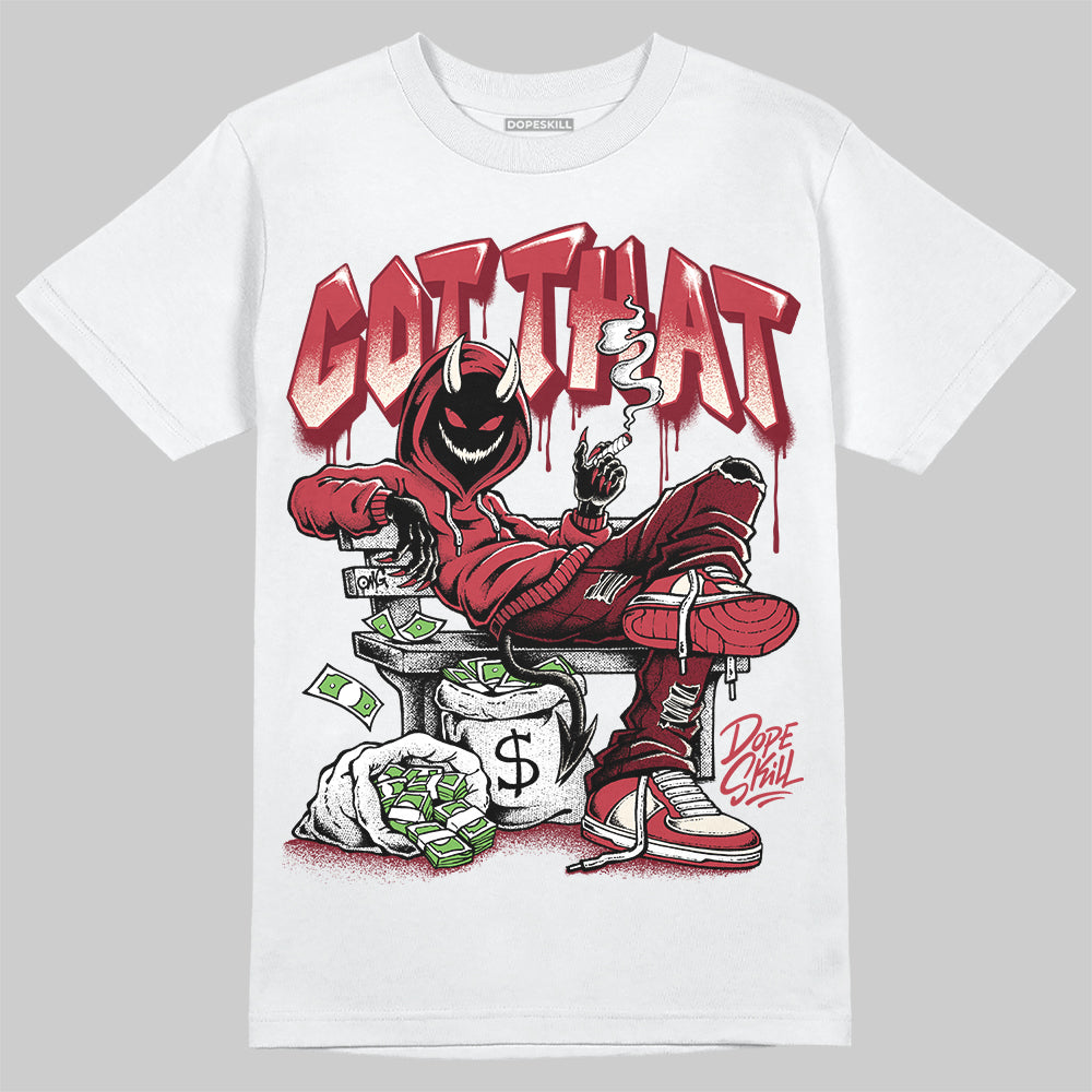 Jordan 4 “Sierra Red" DopeSkill T-Shirt Got That Graphic Streetwear  White