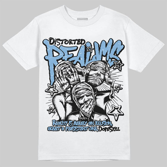 Jordan 9 Powder Blue DopeSkill T-Shirt Distorted Realms Graphic Streetwear - White
