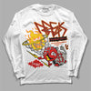 Jordan 3 Fire Red DopeSkill Long Sleeve T-Shirt Break Through Graphic Streetwear - White