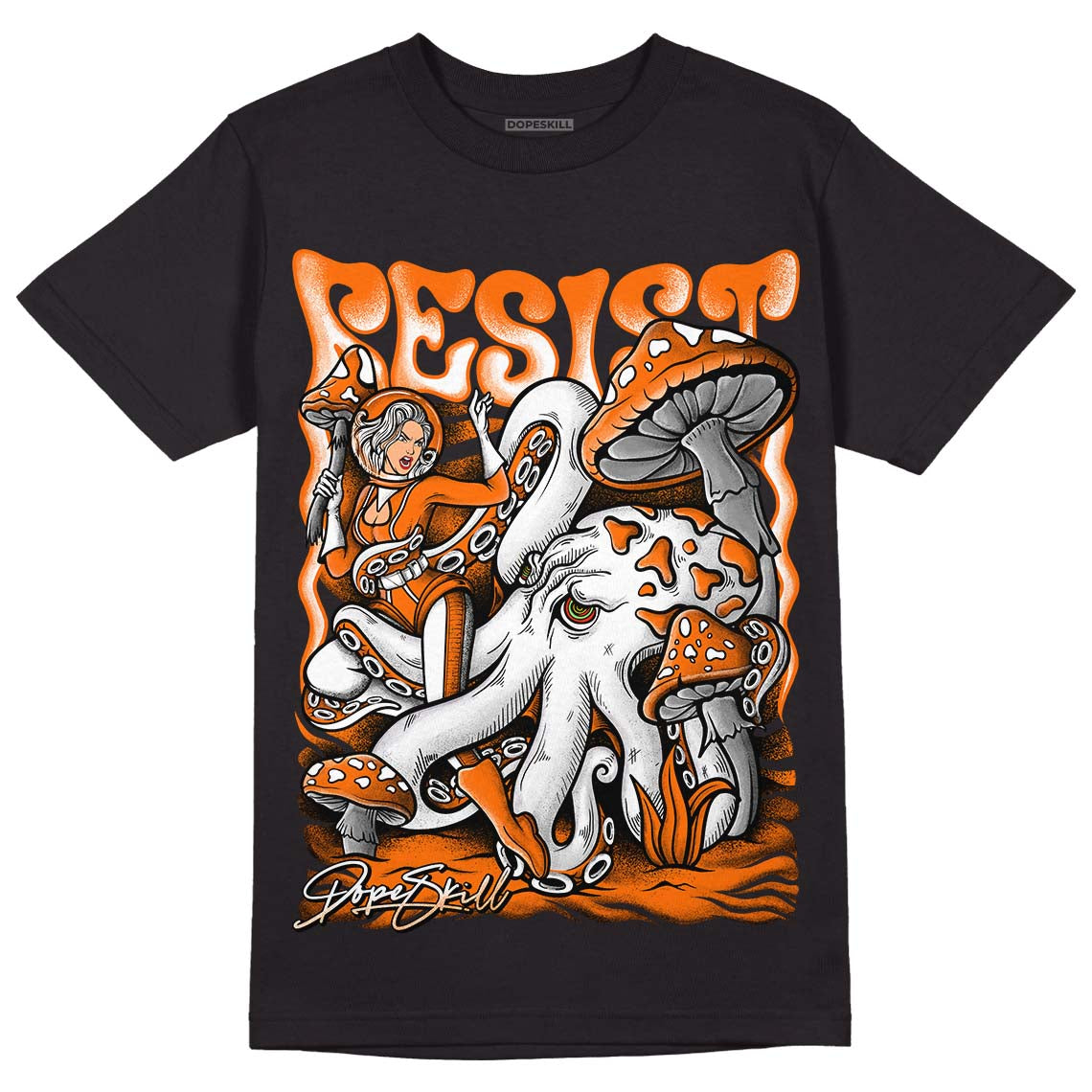 Orange, Black & White Sneakers DopeSkill T-Shirt Resist Graphic Streetwear - Black