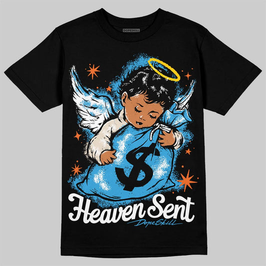 Jordan 1 High OG “UNC” Reimagined DopeSkill T-Shirt Heaven Sent Graphic Streetwear - Black