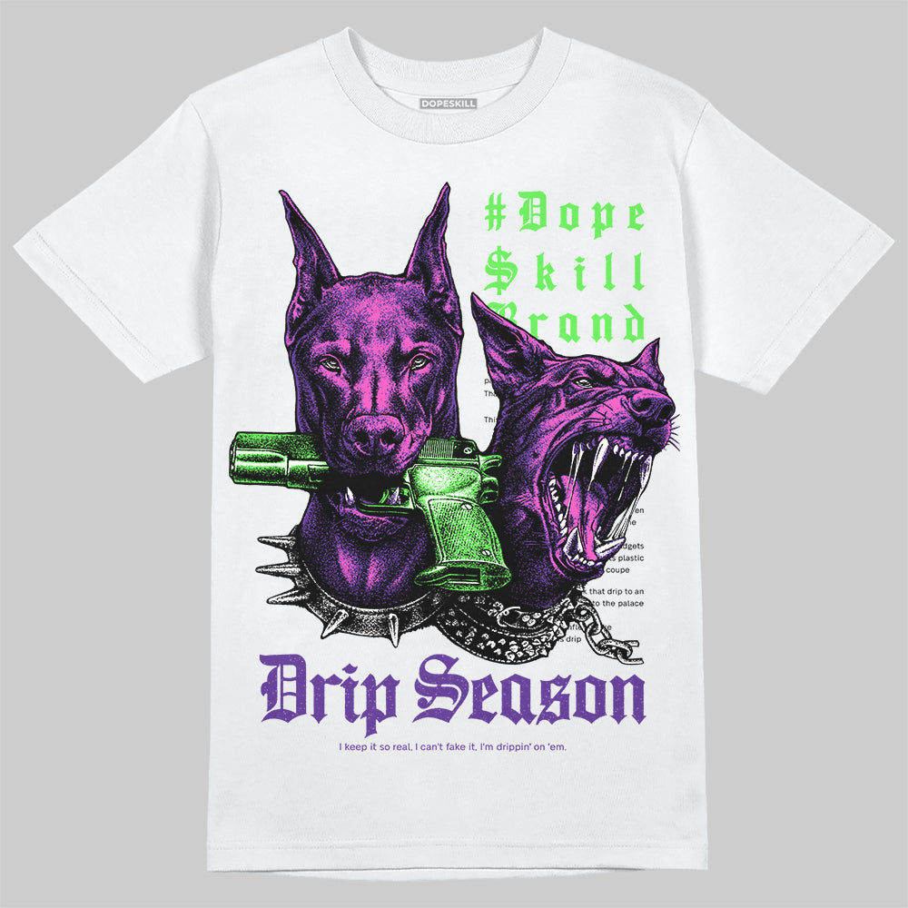 Purple Sneakers DopeSkill T-Shirt New Drip Season Graphic Streetwear - White