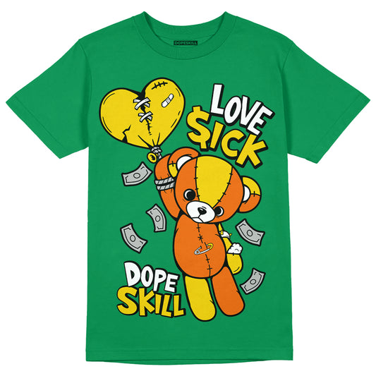 Green Sneakers DopeSkill Green T-shirt Love Sick Graphic Streetwear 