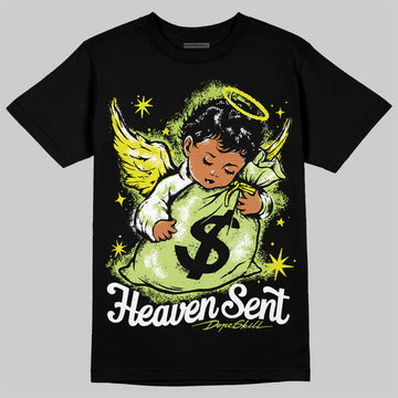 Jordan 13 Retro Bright Cactus DopeSkill T-Shirt Heaven Sent Graphic Streetwear - Black