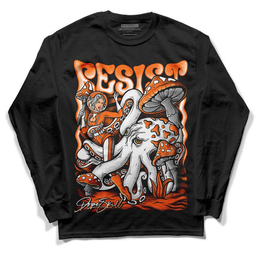 Orange, Black & White Sneakers DopeSkill Long Sleeve T-Shirt Resist Graphic Streetwear - Black