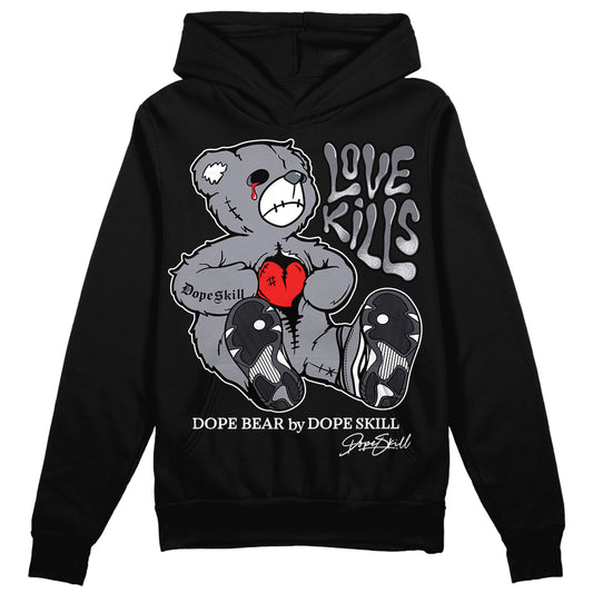 Jordan 14 Retro 'Stealth' DopeSkill Hoodie Sweatshirt Love Kills Graphic Streetwear - Black