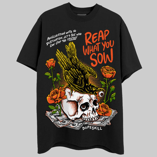 MSCHF Super Normal 2 Orange Milk DopeSkill T-Shirt Reap What You Sow Graphic Streetwear - Black