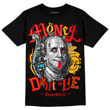 Red Sneakers DopeSkill T-Shirt Money Don't Lie Graphic Streetwear - Black