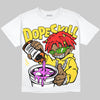 Jordan 4 Thunder DopeSkill T-Shirt Pour Up Graphic Streetwear - White