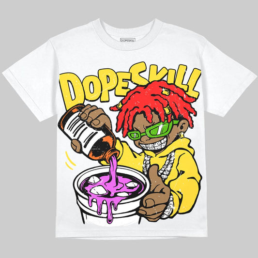 Jordan 4 Thunder DopeSkill T-Shirt Pour Up Graphic Streetwear - White