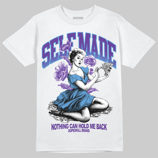 Purple Sneakers DopeSkill T-Shirt Self Made Graphic Streetwear - White