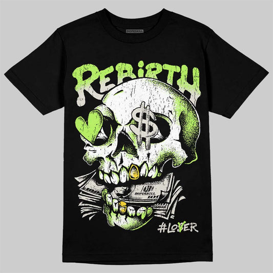 Foamposite One "Phantom/Barely Volt" DopeSkill T-Shirt Rebirth Graphic Streetwear - Black