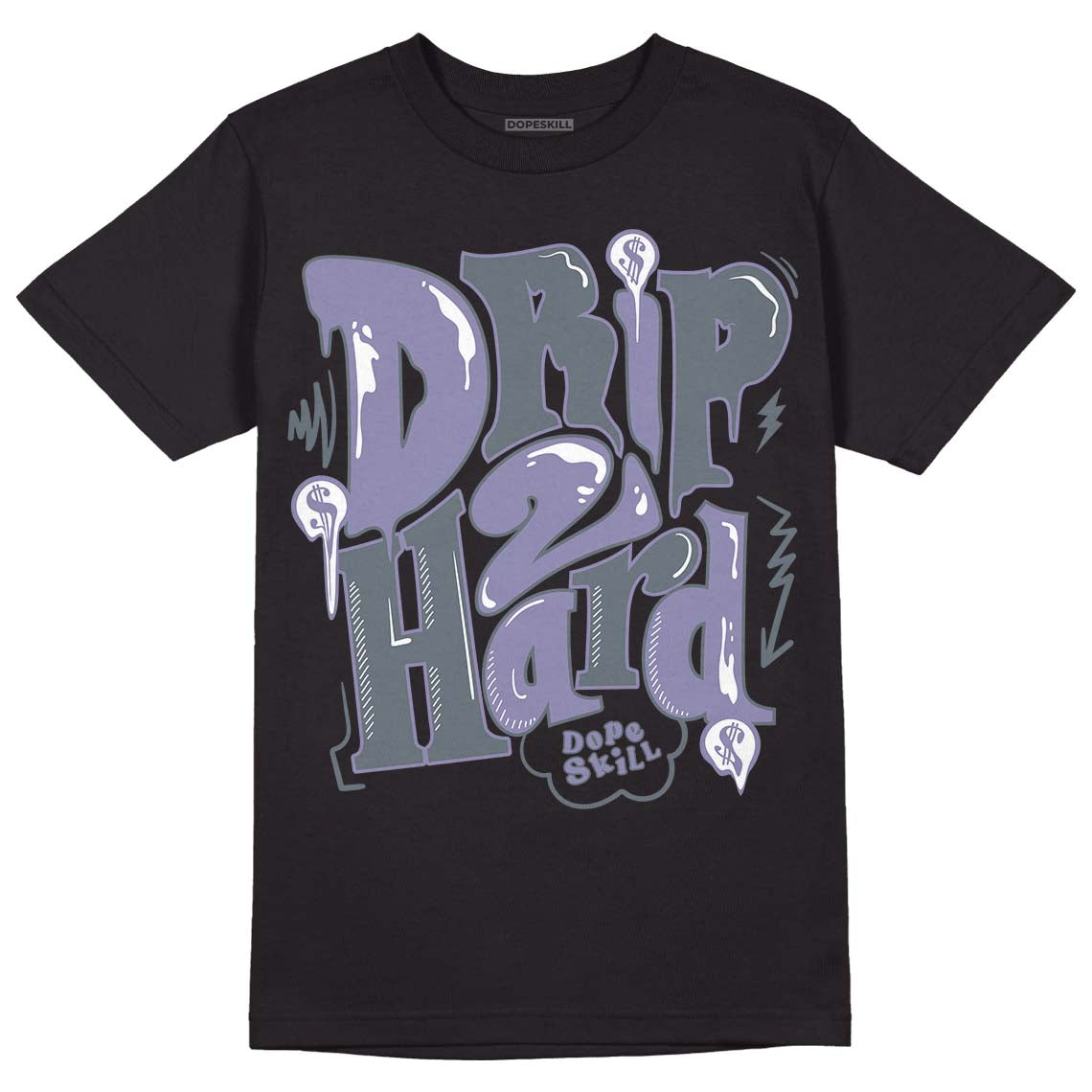 Jordan 5 Retro Low Indigo Haze DopeSkill T-Shirt Drip Too Hard Graphic Streetwear  - Black