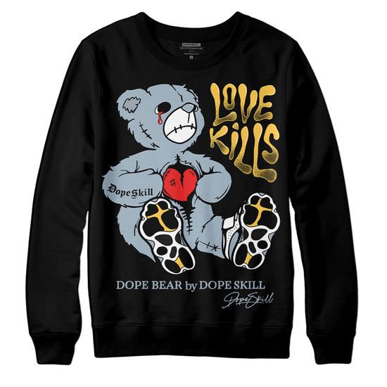 Jordan 13 “Blue Grey” DopeSkill Sweatshirt Love Kills Graphic Streetwear - black