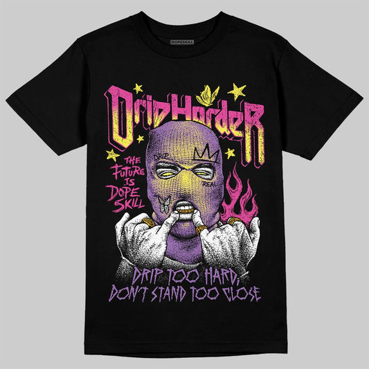 PURPLE Sneakers DopeSkill T-Shirt Drip Harder Graphic Streetwear - Black