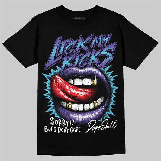 Jordan 8 Retro 'Aqua' 2025 DopeSkill T-Shirt Lick My Kicks Graphic Streetwear - black