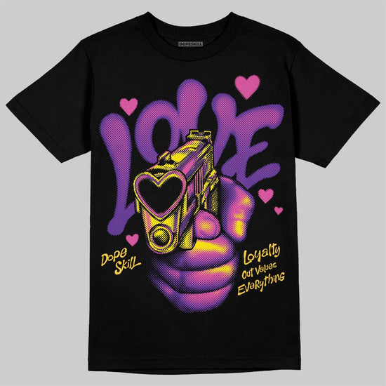 PURPLE Sneakers DopeSkill T-Shirt Love Shot Graphic Streetwear - black