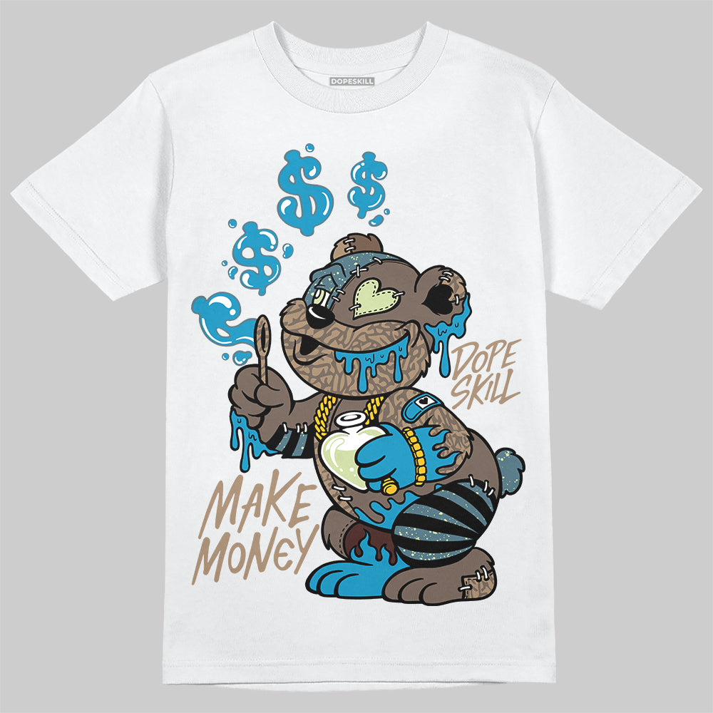 Jordan 3 GS “We Outside” DopeSkill T-Shirt Make Money Graphic Streetwear - White