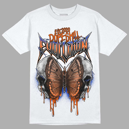 Dunk Low Futura Orange Blaze DopeSkill T-Shirt DopeSkill Evolution Graphic Streetwear - White