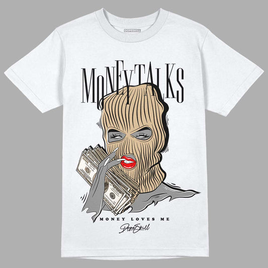 TAN Sneakers DopeSkill T-Shirt Money Talks Graphic Streetwear - White