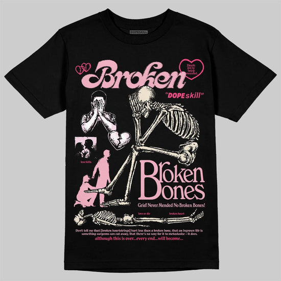 Jordan 4 "Iced Carmine" DopeSkill T-Shirt Broken Bones Graphic Streetwear - black